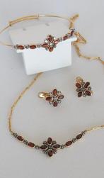 3-delige sieradenset - 19.2 kt. Geel goud, Zilver - 2.88ct., Handtassen en Accessoires
