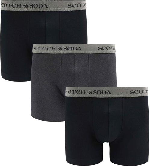 Scotch & Soda Boxershorts 3-Pack Zwart maat S Heren, Kleding | Heren, Ondergoed, Zwart, Boxer, Verzenden