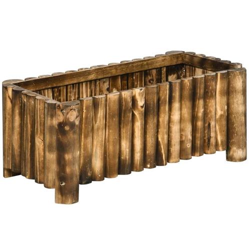 TRUUSK Verhoogde Plantenbak Vurenhout 78x35x30 cm - Kruidenb, Tuin en Terras, Bloembakken en Plantenbakken, Verzenden