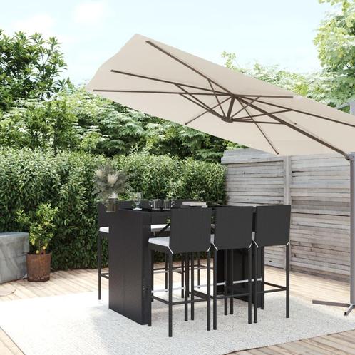 vidaXL Ensemble de bar de jardin 7 pcs avec coussins, Jardin & Terrasse, Ensembles de jardin, Neuf, Envoi