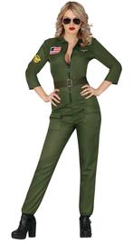 Piloot Kostuum Dames Top Gun, Nieuw, Verzenden