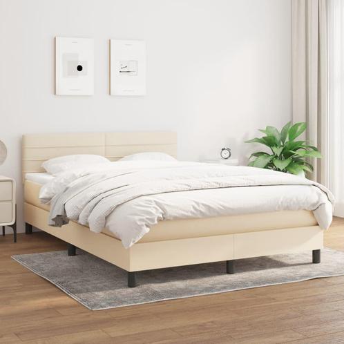 vidaXL Sommier Ã  lattes de lit avec matelas CrÃ¨me, Maison & Meubles, Chambre à coucher | Lits, Neuf, Envoi