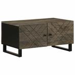 vidaXL Salontafel 80x50x40 cm massief mangohout zwart, Huis en Inrichting, Tafels | Salontafels, Verzenden, Nieuw