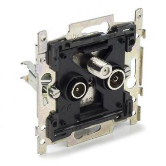 Coax wandcontactdoos - Hirschmann EDB 02 S (TV/FM/SAT), Computers en Software, Pc- en Netwerkkabels, Verzenden
