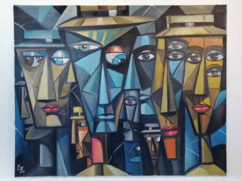 Elena Khmeleva (1966) - Les Conspirateurs du silence. XL., Antiek en Kunst, Kunst | Schilderijen | Modern