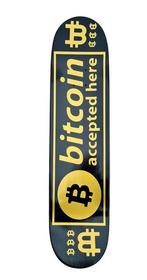 Moontje - Bitcoin Skate-Deck Black/Gold edition
