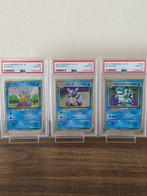 Pokémon - 3 Graded card - Squirtle, Wartortle, Blastoise, Hobby en Vrije tijd, Verzamelkaartspellen | Pokémon, Nieuw