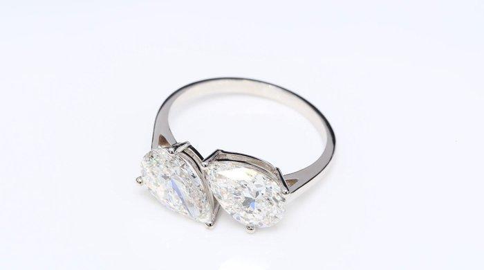 Zonder Minimumprijs - Ring - 18 karaat Witgoud - 3.00ct. tw., Handtassen en Accessoires, Ringen