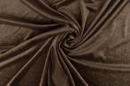 10 meter stretch fluweel - Taupe, Overige kleuren, Verzenden, 120 cm of meer, Polyester