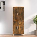 vidaXL Hoge kast 70x34x180 cm bewerkt hout gerookt, Huis en Inrichting, Verzenden, Nieuw