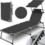 Ligbed - Ligstoel - Zonnebed - Opvouwbaar - Grijs - Tillvex®, Tuin en Terras, Verzenden, Nieuw