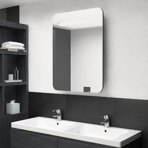 vidaXL Armoire de salle de bain à miroir LED anthracite, Maison & Meubles, Tables | Coiffeuses, Neuf, Envoi