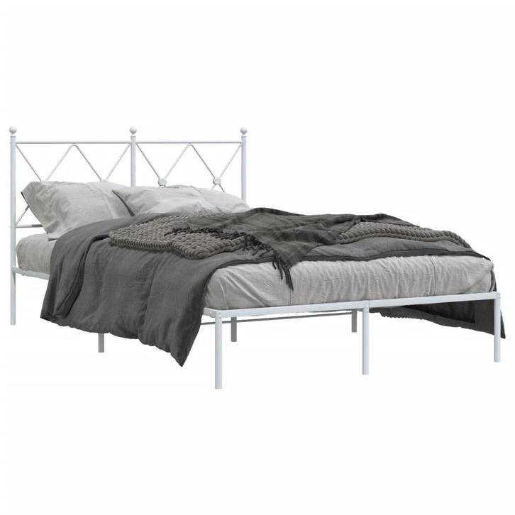 Bedframe Wit 120x200 | Tweede Kansje | OP = OP, Huis en Inrichting, Slaapkamer | Bedden, 120 cm, 200 cm, Wit, Nieuw, Metaal, Eenpersoons