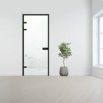 Glazen deur met kozijnsysteem - Zwart beslag-Linksdraaiend-S, Doe-het-zelf en Bouw, Glas en Ramen, Verzenden, Nieuw