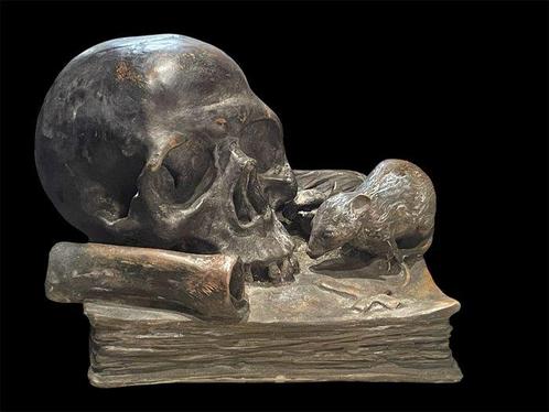 Sculpture, Vanitas - 2 kg - 20 cm - Argile, Antiek en Kunst, Curiosa en Brocante