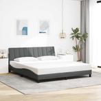 vidaXL Bedframe zonder matras Hanko stof donkergrijs, Verzenden, Nieuw