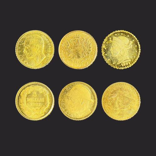 Wereld. 1970s Lot of 6 World Smallest 8K Gold Coins, Postzegels en Munten, Munten | Europa | Niet-Euromunten