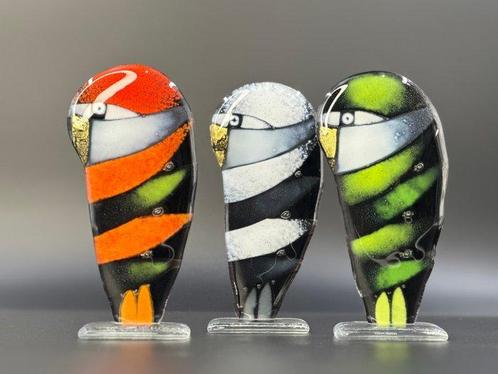 Studio Habrat - Beeldje - Parrots (3) - samensmelten, Antiek en Kunst, Antiek | Glaswerk en Kristal