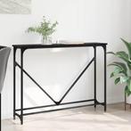 vidaXL Wandtafel Zwart Eiken 102 x 23 x 75 cm Bewerkt hout, Maison & Meubles, Verzenden