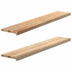 vidaXL Vensterbanken 2 st onbehandeld 140x30x2 cm massief, Verzenden, Nieuw