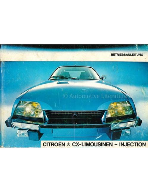 1978 CITROEN CX INJECTIE INSTRUCTIEBOEKJE DUITS, Autos : Divers, Modes d'emploi & Notices d'utilisation