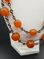 Vintage oude antieke honing Baltische barnsteen - ketting 68