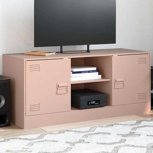 vidaXL Tv-meubel 99x39x44 cm staal roze, Huis en Inrichting, Kasten |Televisiemeubels, Nieuw, Verzenden