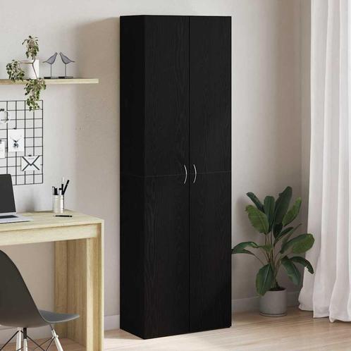 vidaXL Kantoor kast 2 pcs Zwart eiken 60 x 32 x 190 Bewerkt, Huis en Inrichting, Kasten | Overige, Nieuw, Verzenden