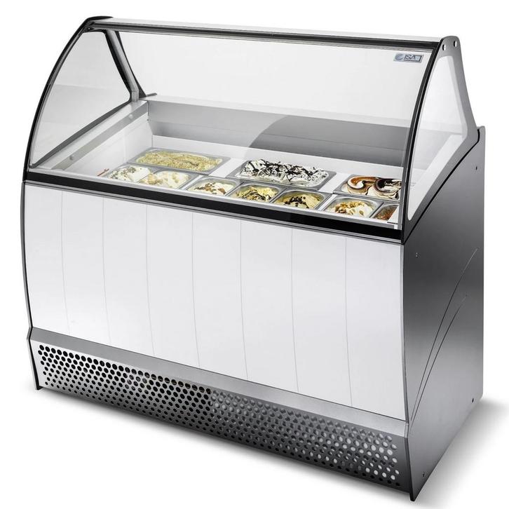 Schepijsvitrine | BERMUDA | 300L | 10x 5L | -14°C/-20°C |, Zakelijke goederen, Horeca | Keukenapparatuur, Nieuw in verpakking