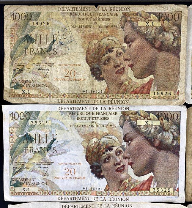 Réunion. - 18 x 20 Nouveaux Francs sur 1000 Francs - Various, Postzegels en Munten, Bankbiljetten | Europa | Niet-Eurobiljetten