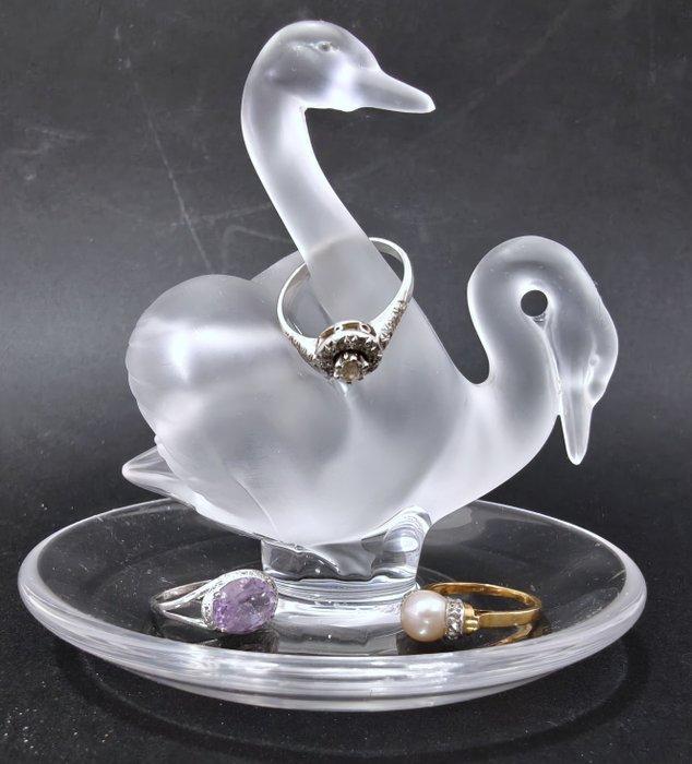 Lalique - Sieradendoos - zwaan - Kristal - zwanenbaguette, Antiek en Kunst, Antiek | Glaswerk en Kristal