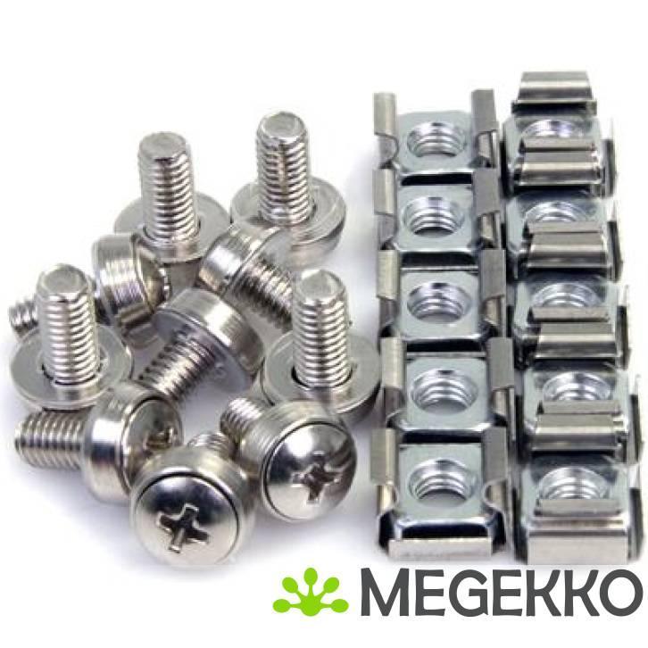 StarTech.com 100 Stuks M6 Montageschroeven en Plaatmoeren, Computers en Software, Computerbehuizingen, Nieuw, Verzenden