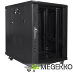 Lanberg FF01-6815-12B rack 15U Vrijstaande rek Zwart, Informatique & Logiciels, Boîtiers d'ordinateurs, Verzenden