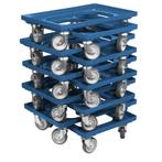 Dolly 60x40x15 Blauw met 4 rubberen zwenkwielen Nieuw Set, Zakelijke goederen, Ophalen of Verzenden