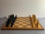 Schaakspel - Elegante Vintage Houten Schaakset: Luxe Bord en, Antiek en Kunst