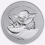 Niue. 2 Dollars 2022 Star Wars - Grogu Baby Yoda, 1 Oz