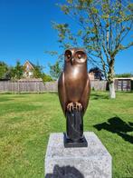 Beeld, XL Bronze Owl - 43 cm - Brons, Marmer, Antiek en Kunst