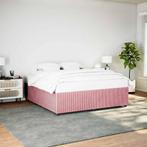 vidaXL Bedframe fluweel roze 180x200 cm, Verzenden