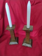 meubelfabriek Oisterwijk - Kandelaar (2) - eikenhout, Antiek en Kunst