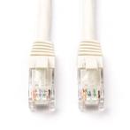 Netwerkkabel | Cat6a U/UTP | 1 meter (Wit), Computers en Software, Verzenden, Nieuw