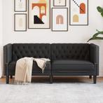 Chesterfield Bank Zwart | OP = OP, 35% Voordeel! (zetel), Huis en Inrichting, Kunststof, Verzenden, Minder dan 75 cm, 150 tot 200 cm