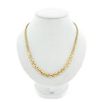 Gouden vossenstaart schakel collier | 42,5 cm (luxe collier), Ophalen of Verzenden, Gebruikt, Overige kleuren, Goud