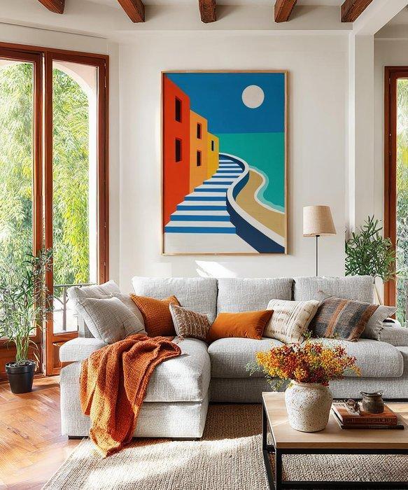 Nelson F. León - Paseo Lunar XL- (NO Reserve), Antiquités & Art, Art | Peinture | Moderne