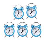 Set van 5 kleine wekkertjes, baby blauw (op batterij), Verzenden, Nieuw