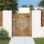 vidaXL Poort 105x155 cm boomontwerp cortenstaal, Tuin en Terras, Tuinpoorten, Verzenden, Nieuw