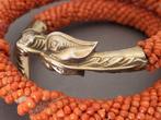 Snake / dragon bracelet - Argent, Corail - XXe siècle, Antiquités & Art
