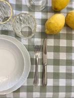 Elegante Franse Vichy-tafelkleed. Saliegroen - Tafelkleed -