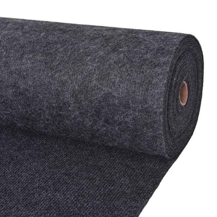 vidaXL Tapijt 1,2x15 m ribstof antracietkleurig, Tuin en Terras, Deurmatten, Nieuw, Verzenden