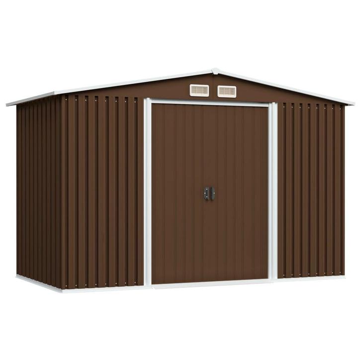 vidaXL Tuinberging 257x205x178 cm staal bruin, Tuin en Terras, Tuinhuizen, Nieuw, Verzenden