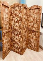 Paravent - Bois, Polychrome, Papier peint